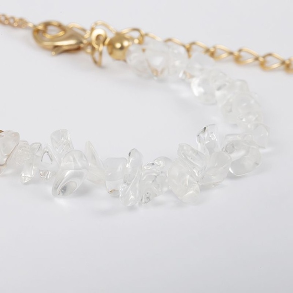 **DORINDA* Gold x Clear Stone Fashion Bracelet - Picture 2 of 7